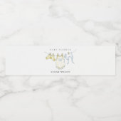 可愛いシンプルベビークロセスラインイエローベビーシャワー ペットボトルラベル (シングルラベル)