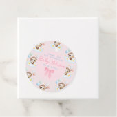 可愛いシンプルベビーモンキーバルーンピンクありがとう フェイバータグ (インサイチュ)