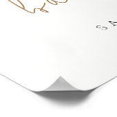 可愛いシンプルボホ服赤ちゃんシャワー歓迎サイン ポスター (角)