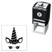 可愛いシンプルユニコーンシルエット セルフインキングスタンプ (インサイチュ)