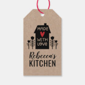 可愛いシンプルラブクラフトギフトラベル ギフトタグ (裏面)