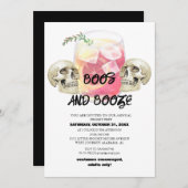 可愛いシンプル不気味なハロウィーンの衣装パーティーinvita 招待状 (正面/裏面)