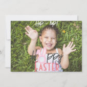 可愛いシンプル子供のシンプルフォトホールのためのイースターバニーの シーズンカード (正面)