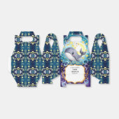 可愛いシンプル鯨赤ちゃんシャワー フェイバーボックス (折り畳みなし)