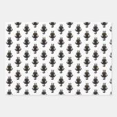 可愛いシンプル黒猫ラッピング紙 ラッピングペーパーシート (正面2)