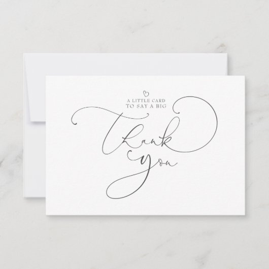 可愛いシンプルA小さなカード大きな感謝を言う (正面)