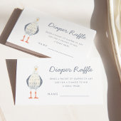 可愛いシーガル航海の赤ちゃんシャワーおむつ エンクロージャーカード