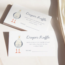 可愛いシーガル航海の赤ちゃんシャワーおむつ エンクロージャーカード