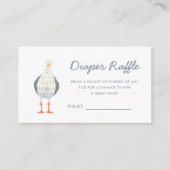 可愛いシーガル航海の赤ちゃんシャワーおむつ エンクロージャーカード (正面)