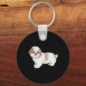 可愛いシーズー(犬)チュ子犬 キーホルダー (正面)