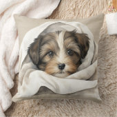 可愛いシーズー(犬)子犬の毛布の下 クッション (ブランケット)