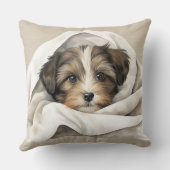 可愛いシーズー(犬)子犬の毛布の下 クッション (裏面)