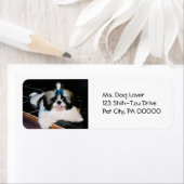 可愛いシーズー(犬)子犬差出人住所ラベル ラベル (インサイチュ)