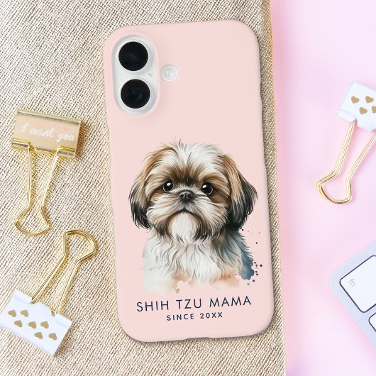 可愛いシーズー（犬）津ママピンク Case-Mate iPhoneケース