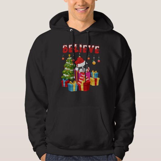 可愛いシーズー（犬）Tzuサンタクリスマス パーカ (正面)