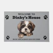 可愛いシーズー（犬）Tzu犬の写真 ドアマット (正面)