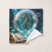 可愛いシーホース バスタオルセット (ウォッシュタオル)