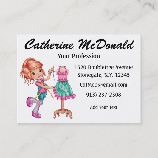 可愛いシーメストレスバージョン2 - SRF 名刺 (正面)