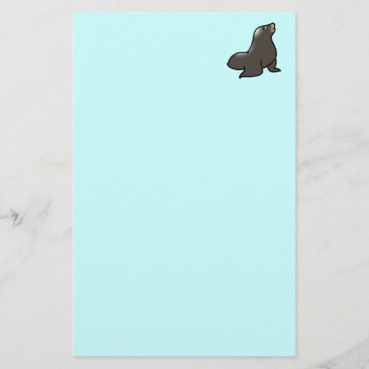 可愛いシーライオン 便箋 (正面)