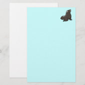 可愛いシーライオン 便箋 (正面/裏面)