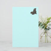 可愛いシーライオン 便箋 (スタンド正面)