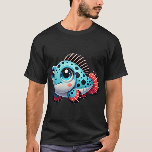 可愛いシーラカンスの魚 Tシャツ (正面)