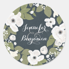 可愛いシールまたは感謝していあなたの結婚式の引き出物シール ラウンドシール