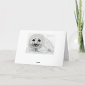 可愛いシールアップベビーアート挨拶カードパーソナライズ カード (裏面)