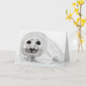 可愛いシールアップベビーアート挨拶カードパーソナライズ カード (黄色い花)