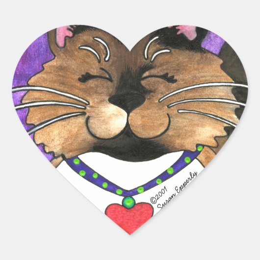 可愛いシールポイントシャムふわふわのラグドール猫 ハートシール (正面)