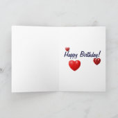 可愛いシールラバーの誕生日カード カード (内部)