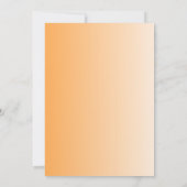 可愛いジャックオランタンオレンジカボチャ彫刻パーティー 招待状 (裏面)