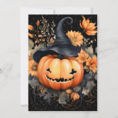 可愛いジャックオランタンフォトハッピーハローウィンカード シーズンカード (裏面)