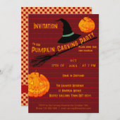 可愛いジャックオランタン&コスチュームパーティー 招待状 (正面/裏面)