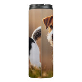 可愛いジャックラッセルテリア犬の写真 タンブラー (裏面)