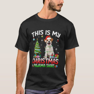 可愛いジャック・ラッセル・テリア犬ラバーサンタクリスティマ Tシャツ