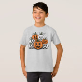 可愛いジャック・o・ランタンの群れ tシャツ (正面フル)