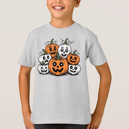 可愛いジャック・o・ランタンの群れ tシャツ (正面)