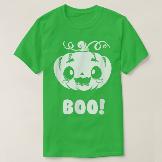可愛いジャックO'ランタンブカボチャおかしいハロウィーンw Tシャツ (デザイン正面)