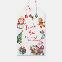 可愛いジャングルとミングルクリスマス ギフトタグ