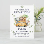 可愛いジャングルアニマルサファリ1日パーティー 招待状 (スタンド正面)
