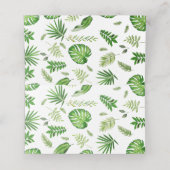 可愛いジャングルアニマルズサファリ1歳の誕生日の緑 プレイスカード (内部開封)