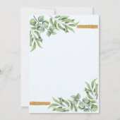 可愛いジャングルサファリキリン赤ちゃんシャワーありがとう サンキューカード (裏面)