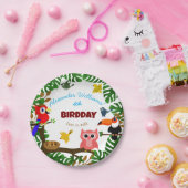 可愛いジャングルサマーバーズバードキッド誕生日 ペーパープレート (パーティー)