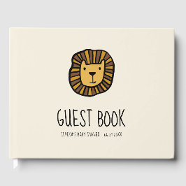 可愛いジャングルライオンベビーシャワー ゲストブック