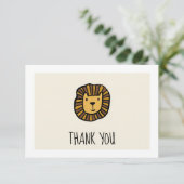 可愛いジャングルライオンベビーシャワー サンキューカード (スタンド正面)