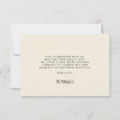 可愛いジャングルライオンベビーシャワー サンキューカード (裏面)