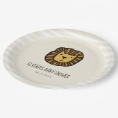 可愛いジャングルライオンベビーシャワー ペーパープレート (アングル)