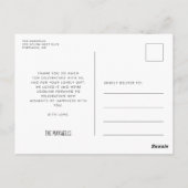 可愛いジャングルライオン赤ちゃんシャワーありがとう ポストカード (裏面)