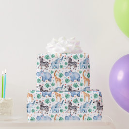 可愛いジャングルワイルドアニマルラッピング紙 ラッピングペーパー